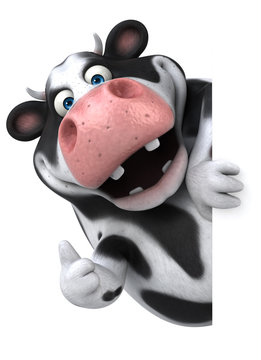 recommend clip art: Fun cow - 3D Illustration