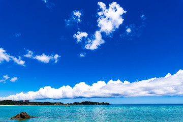 Obraz premium Sea, coast, landscape. Okinawa, Japan, Asia.