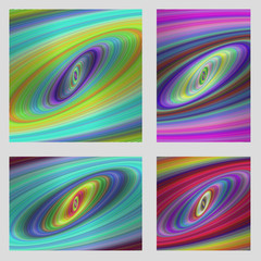 Abstract psychedelic brochure background set