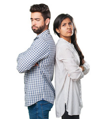 angry young couple having problems