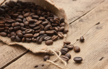 coffee beans in a bag
