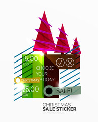 Shiny holiday New Year and Christmas sale banners