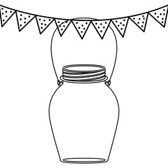 Mason jar icon. Retro vintage and decoration  theme. Isolated design. Vector illustration