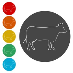 Cow line icon 