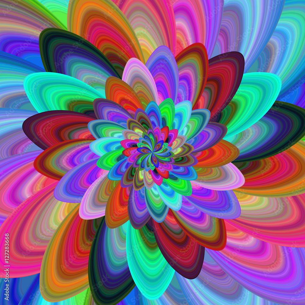 Poster colorful computer generated fractal background