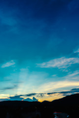image of mountain and sunset sky.