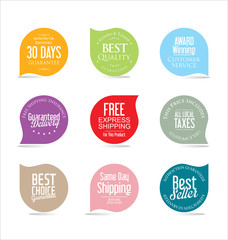 Set of modern sale stickers