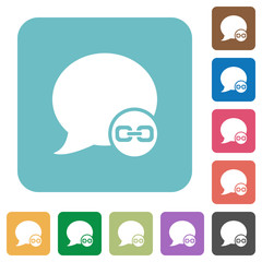 Obraz premium Blog comment attachment flat icons