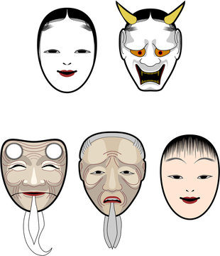 能面 Masks for Japanese traditional theater:Noh
