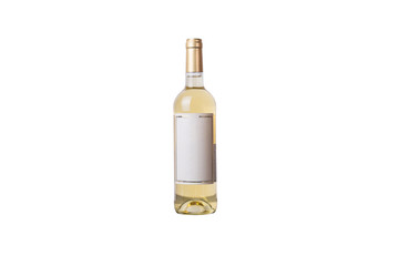white wine on isolated on white background