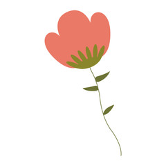 Flower icon. Decoration rustic garden floral nature plant and spring theme. Isolated design. Vector illustration