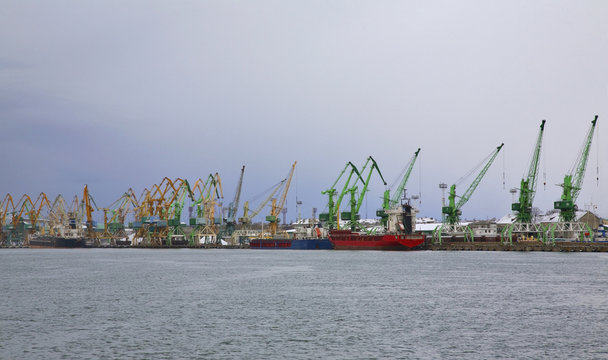 Port in Klaipeda. Lithuania