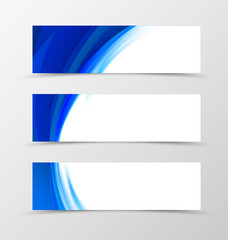 Set of header banner wave design