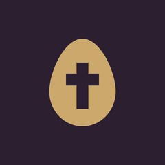 Obraz premium The egg icon. Easter, egg symbol. UI. Web. Logo. Sign. Flat design. App. Stock