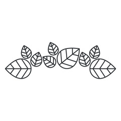 Leaves icon. Decoration rustic garden floral nature plant and spring theme. Isolated design. Vector illustration