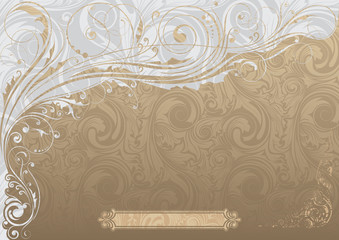 Pattern background corner floral design