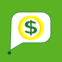 Dollar vector icon. Image style is apictograph symbol.