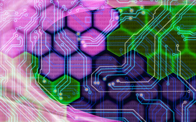 Image of technological background closeup