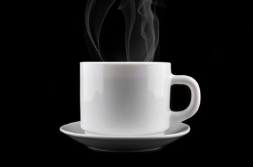 cup with hot by drink
