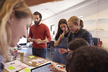 Creative Brainstorming Meeting In Design Office