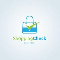 Shopping logo, Check prices logo, marketing logo, vector logo template