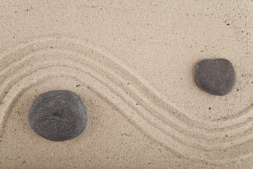 achtergrond met stenen en zand voor meditatie en ontspanning to