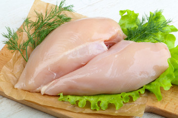 Raw chicken breast