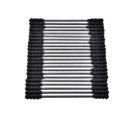 Black cotton sticks (cotton buds) isolated on white background