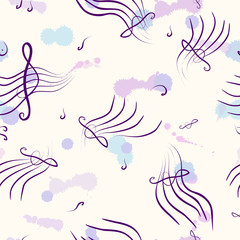 Music seamless pattern