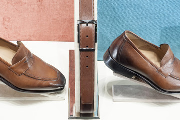 man shoes retail luxury display