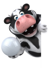 Fun cow - 3D Illustration