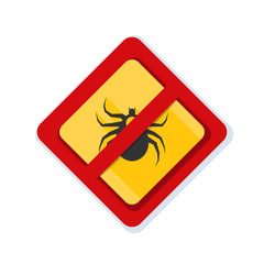 Ticks acarine free safety sign