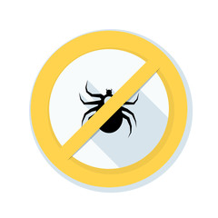 Ticks acarine free safety sign