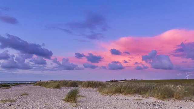 Zeitraffervideo abziehende Gewitterwolken am Strand von Fehmarn