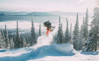 Snowboard jumping 