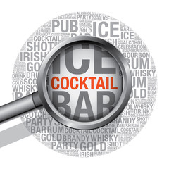 Cocktail word cloud concept vector illustration