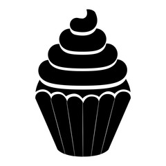 Cupcake icon. Dessert sweet sugar and pastry theme. Isolated design. Vector illustration