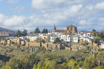 Fototapeta na wymiar Medieval wall of Ronda, Spain