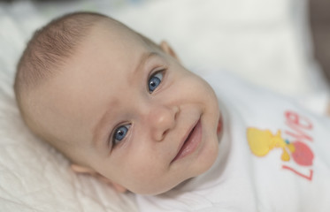 Portrait smiling baby