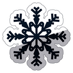 Snowflake icon. Christmas season decoration and celebration theme. Isolated design. Vector illustration