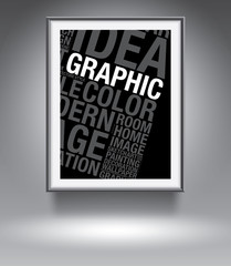 Frame with Graphic word cloud vector home design concept