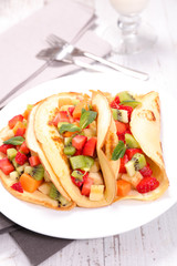 pancake with fruits