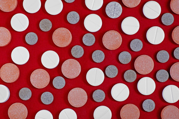 Tablets a red background