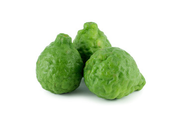 Bergamot fruit isolated on white background.
