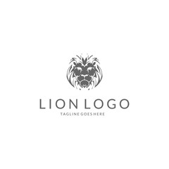Lion logo. Logo template suitable for businesses and product names. Easy to edit, 