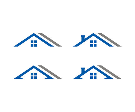 Roof Home Rael Estate Vector Set Pack Logo Design