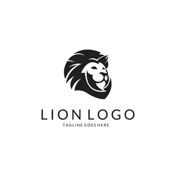 Lion logo. Logo template suitable for businesses and product names. Easy to edit, change size, color and text. 