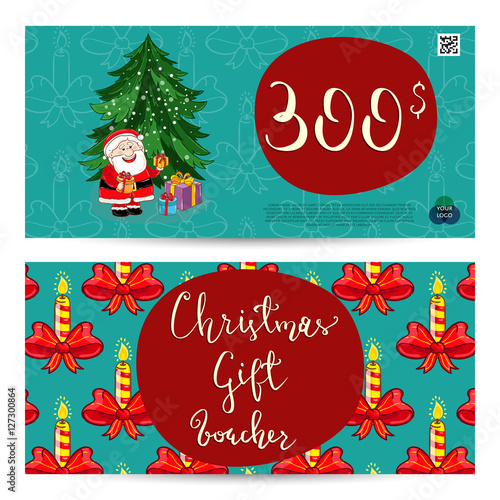 quot christmas gift voucher template gift coupon with xmas quot christmas gift voucher template gift coupon with xmas