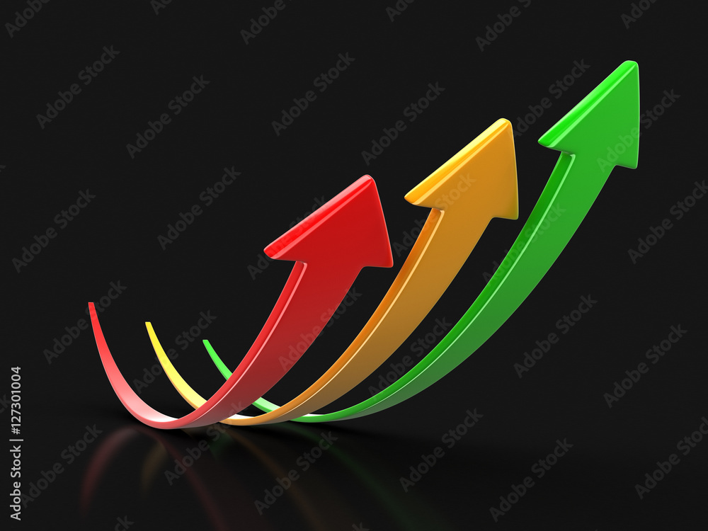 Poster arrows up. image with clipping path