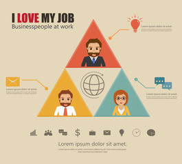 business infographic with people and icon